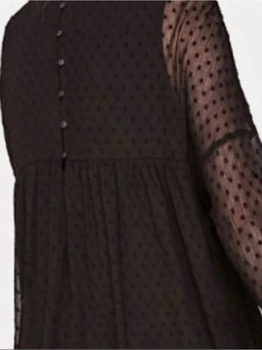 Zara Floral Embroidered Babydoll Mini Dress Size Small - Picture 7 of 9